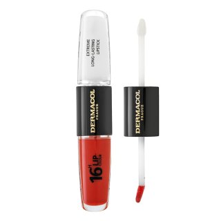 Dermacol 16H Lip Colour Extreme Long-Lasting Lipstick langhoudende lippenstift en gloss in twee fasen No. 34 8 ml