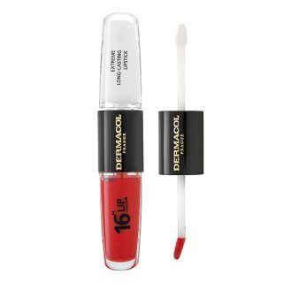 Dermacol 16H Lip Colour Extreme Long-Lasting Lipstick langhoudende lippenstift en gloss in twee fasen No. 03 8 ml