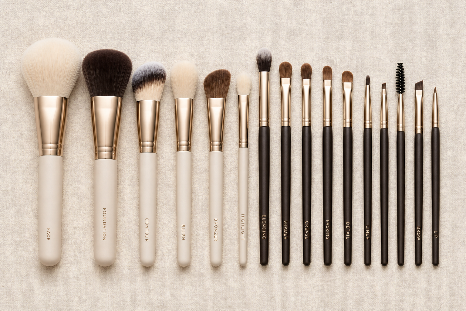 Make-up kwasten van A tot Z: keuze, types en verzorging