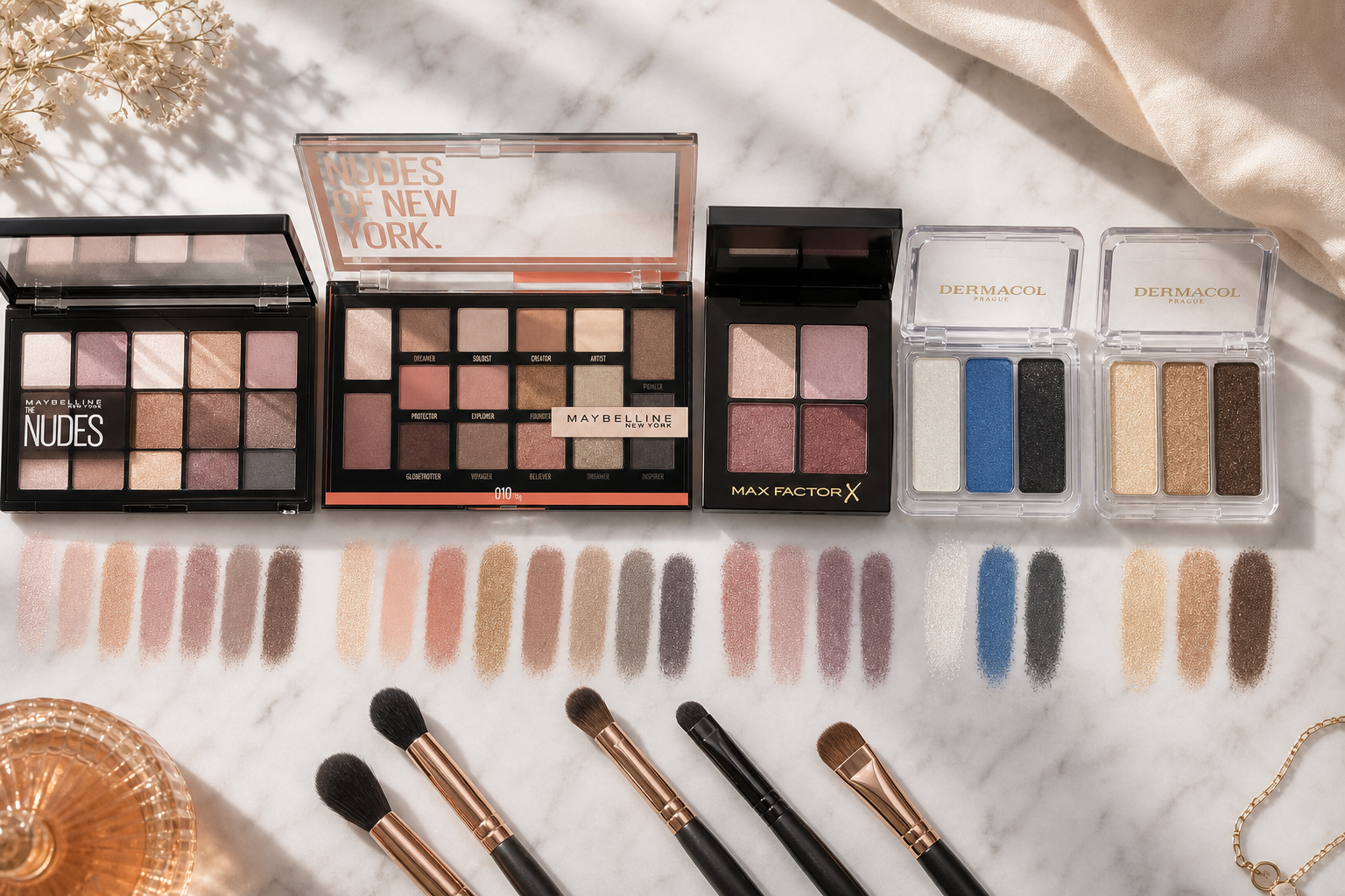 Oogschaduwpaletten voor dagelijkse en avondmake-up