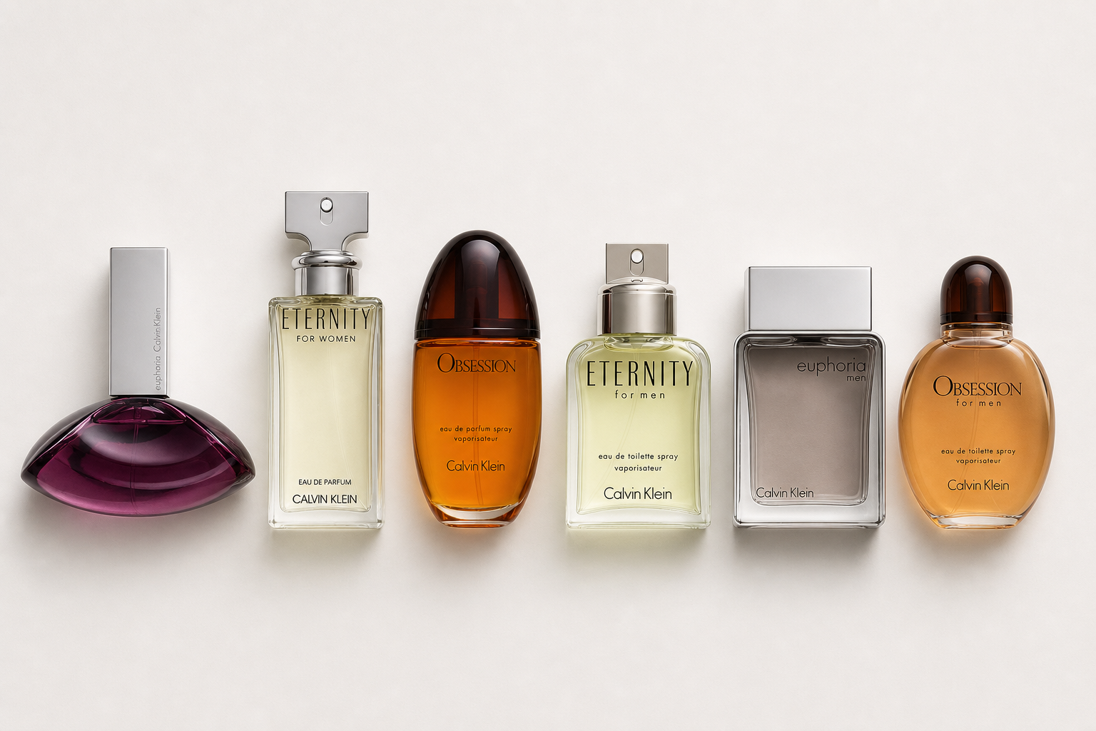 Zes best verkochte Calvin Klein parfums – drie dames- en drie herengeuren