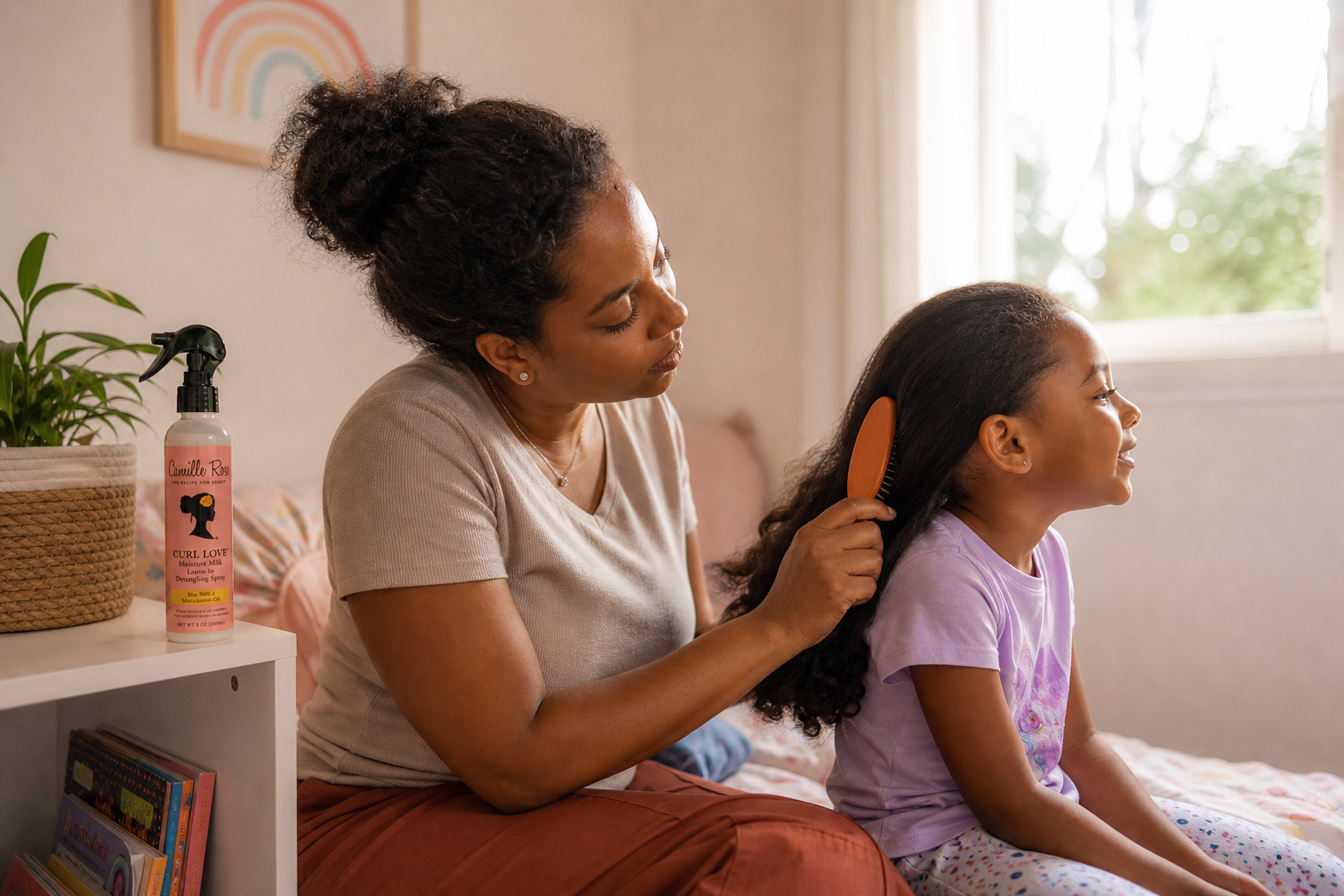 Geen gedoe meer met ochtendkammen: borstels en leave-in verzorging voor kinderhaar